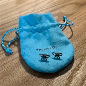 Tiffany Sterling Silver Bow Earrings